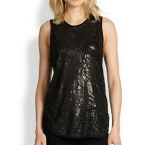 rag & bone Black Sleeveless Top Long
